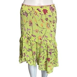Y2K Ulf Andersson Floral Pink Green Skirt